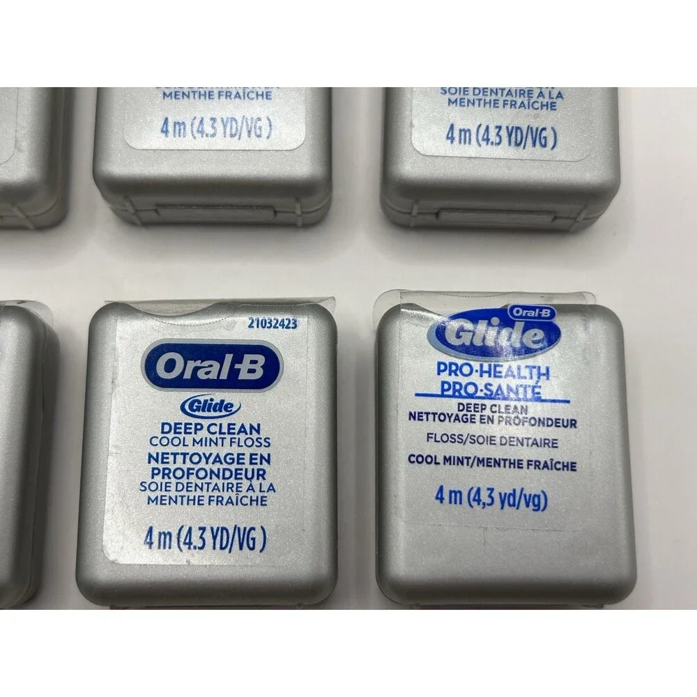 Oral-B Glide Pro-Health Deep Clean Floss Cool Mint 4m 4.3 yd ORIGINAL - Lot of 6